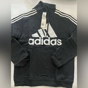 Adidas Black Tracksuit with White Stripes